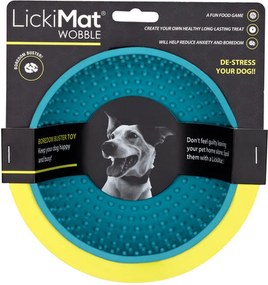 Ταΐστρα σκύλων Lickimat Wobble Τυρκουάζ Καουτσούκ