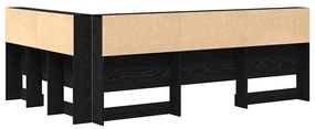 vidaXL Κεφαλάρι Αποθήκης με ράφι Μαύρη δρυς 120 cm Επεξεργασμένο ξύλο