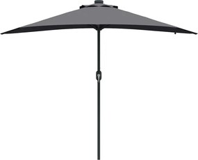 vidaXL Ομπρέλα Κήπου Ανθρακί 294 x 150 x 223 εκ