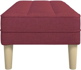 vidaXL παγκάκι με μαξιλάρι Κόκκινο 113 x 57 x 39 εκ. ύφασμα