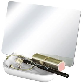 Καθρέπτης Για Μακιγιάζ Tray 12x17,3cm White Kleine Wolke Glass,Polyresin