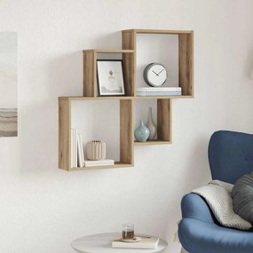 Ράφι τοίχου Artisan Oak 80x15x78,5 cm Κατασκευασμένο ξύλο - Καφέ