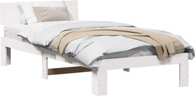 vidaXL Σκελετός Κρεβατιού Λευκό 80 x 200 cm Στερεά ξυλεία πεύκου