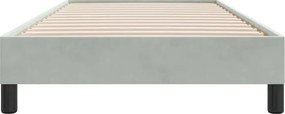 vidaXL Box Spring Κρεβάτι χωρίς στρώμα ανοιχτό γκρι 90x210cm Βελούδινο