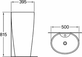 Tema Hilton 50x38,5 - Επιδαπέδιος Νιπτήρας