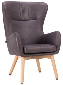 Armchair Thetis Fylliana Grey PU Leather 70*65*105 cm