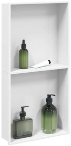 vidaXL Εσοχή Ντους Βουρστ. Λευκό Ματ 32x62x9 εκ. Αν. Ατσάλι