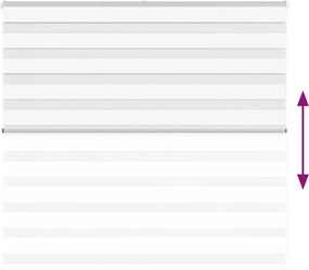 vidaXL Ζέβρα τυφλή Λευκό Πλάτος υφάσματος 155,9 εκ. Πολυεστέρας