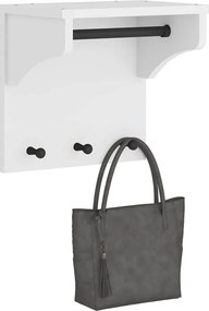 vidaXL Επίτοιχη κρεμάστρα παλτών SANDNES Λευκό 43x30x42 εκ. Πεύκο ξύλο