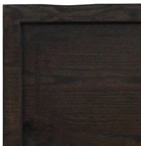 Πάγκος Μπάνιου Σκούρο Καφέ 80x50x(2-4) εκ. Επεξεργ. Μασίφ Ξύλο - Γκρι