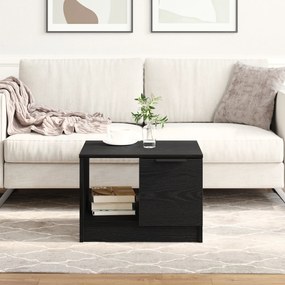 vidaXL Τραπέζι καφέ Μαύρο Δρυς 50x50x36 εκ Επεξεργασμένου Ξύλου
