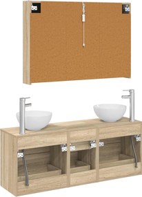 vidaXL Σετ Επίπλων Μπάνιου 4 pcs Sonoma Δρυς