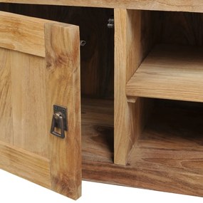 Έπιπλο Τηλεόρασης 120x30x40 εκ Μασίφ Ξύλο Teak - Καφέ