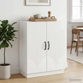 vidaXL Πλαϊνό γραφείο Γυαλιστερό Λευκό 66 x 34,5 x 87 εκ.