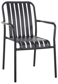 ALUMINUM ARMCHAIR RACHEL  ANTHRACITE 63x58x85Hcm.