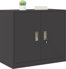 vidaXL Ντουλάπι αποθήκευσης Μαύρο 80 x 40 x 70 εκ Ατσάλι