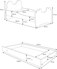 Παιδικό κρεβάτι Corleon-Leuko-Mauro