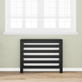 vidaXL Κάλυψη Καλοριφέρ Μαύρη Δρυς 104x20x82 εκ Επεξεργασμένο Ξύλο