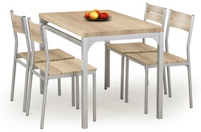 MALCOLM table + 4 chairs color: sonoma oak DIOMMI V-CH-MALCOLM-ZESTAW-SONOMA