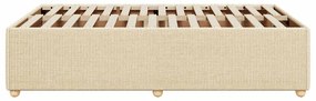 vidaXL Πλαίσιο Κρεβατιού χωρίς στρώμα Κρέμα 120x190 εκ. Υφασμάτινο