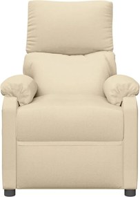 vidaXL Πολυθρόνα Μασάζ Κρεμ Υφασμάτινη