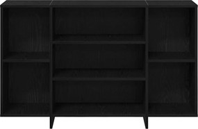 vidaXL Πλαϊνό γραφείο Μαύρη Οξυά 120 x 30 x 75 εκ Επεξεργασμένο ξύλο