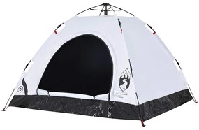 vidaXL Σκηνή Κάμπινγκ 3 Ατόμων Λευκή από Ύφασμα Συσκότισης