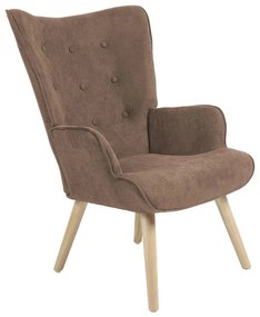 Armchair Fluffy fabric  brown-natural 75x69x96cm 75x69x96 εκ.