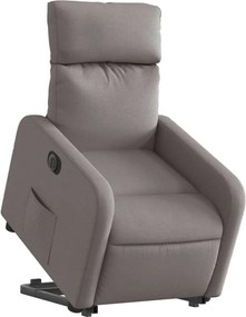 vidaXL Πολυθρόνα Ηλεκτρική Ανακλ.Taupe Υφασμάτινη