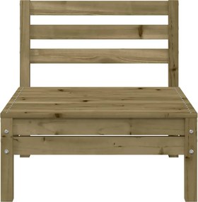 vidaXL Corner Sofa Treated pine wood Natural Impregnated