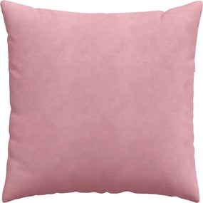 vidaXL Μαξιλάρι Καναπέ 2 τμχ. Βελούδο Ροζ 60 x 60 cm