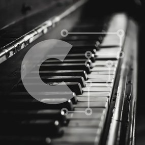 Intra Συλλεκτικό Ξύλινο Παζλ Plywood  4mm - Ασπρόμαυρο Όρθιο Πιάνο Σε Ξύλινο Κουτί - Διαστάσεις Puzzle: 10x10 cm – 25 κομμάτια