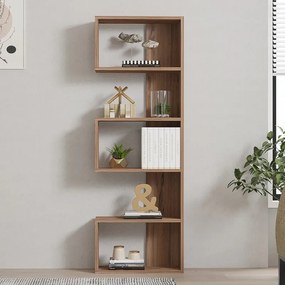 Βιβλιοθήκη Cascade pakoworld σε sonoma απόχρωση 51.8x22x150εκ (1 τεμάχια)