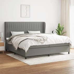 ΚΡΕΒΑΤΙ BOXSPRING ΜΕ ΣΤΡΩΜΑ ΣΚΟΥΡΟ ΓΚΡΙ 200X200 ΕΚ. ΥΦΑΣΜΑΤΙΝΟ 3128150