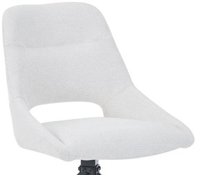 Καρέκλα περιστρεφόμενη Luciano I σε μπεζ ύφασμα-πόδι μεταλλικό μαύρο 52.5x54x85εκ 52.5x54x85 εκ.