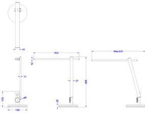 Φωτιστικό Γραφείου LED Blain Pro Ασημί Χρώμα Φ19x49,9Υεκ.