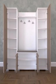 Stewehome Πορτμαντό Λευκό 120x33x177 cm