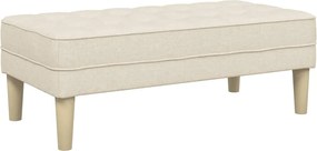 vidaXL παγκάκι με μαξιλάρι Λινό 113 x 57 x 39 εκ. ύφασμα