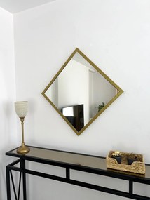 Stewehome Καθρέφτης Χρυσό Μεταλλικό Πλαίσιο 50x50 cm