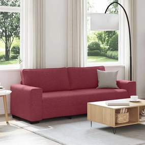 vidaXL Τριθέσιος Καναπές Κόκκινος 220x77x82 εκ. Ύφασμα