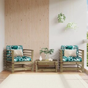 vidaXL Καρέκλες Κήπου με Μαξιλάρια 2 τεμ. από Εμποτισμένο Ξύλο Πεύκου