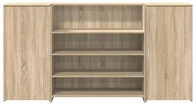 vidaXL Γραφείο υποδοχής Sonoma Δρυς 200x50x103,5εκ. Επεξεργασμένο Ξύλο