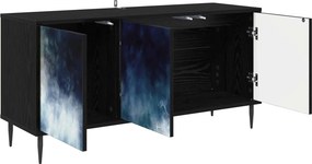 vidaXL Ντουλάπι TV RAALTE 102 x 33 x 51 εκ Μαύρη Δρυς