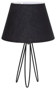 TABLE LAMP LIVO  BLACK WITH TRIPOD METAL BASE Φ22x36Hcm.