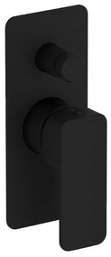 Eurorama Quadra Black Matt Μίκτης Εντοιχισμού 2 Εξόδων με Εκτροπέα