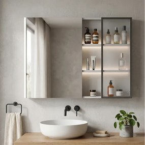 Martin Dione Led 100 - Καθρέπτης μπάνιου με ντουλάπι (90x14x68)