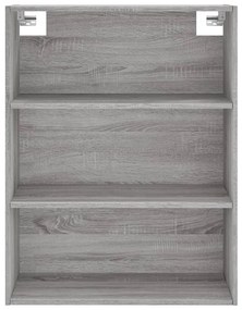 vidaXL Ντουλάπι Sonoma Γκρι 69,5x32,5x180 εκ. Επεξεργασμένο Ξύλο
