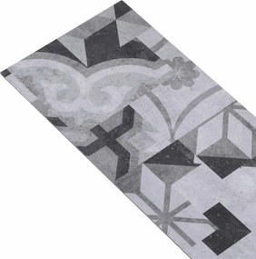 vidaXL Πλάκες Δαπέδου 18 pcs Γκρι 5,26 τ.μ. PVC