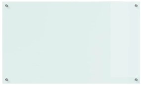 vidaXL Πίσω Πάνελ Κουζίνας Λευκό 100 x 60 cm σκληρυμένο γυαλί