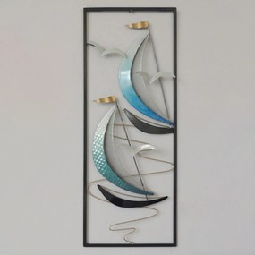 ΜΕΤΑΛΛΙΚΟ ΔΙΑΚΟΣΜΗΤΙΚΟ ΤΟΙΧΟΥ HM7185 ΓΑΛΑΖΙΟ ΜΑΥΡΟ 28x4x75Y εκ.